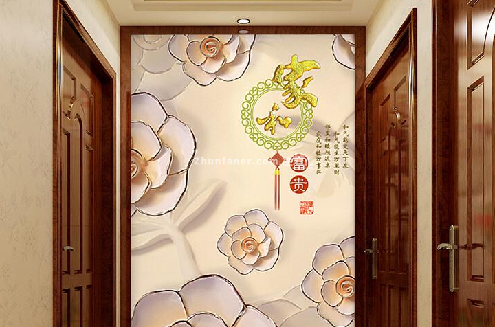 玄关装修设计壁画不能够随便悬挂壁画否则影响居家风水
