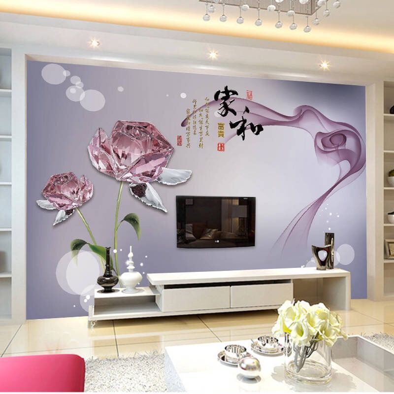 电视背景墙用什么画对风水好国画花鸟画供大家挑选